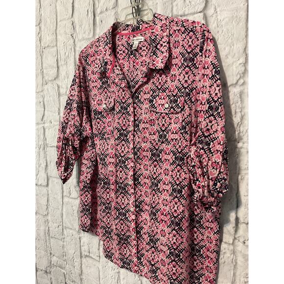 Croft & Barrow Woman 3X Blouse 3/4 Sleeve - Picture 4 of 7